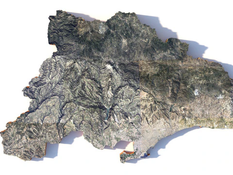 Limassol Terrain city Cyprus 3D Model