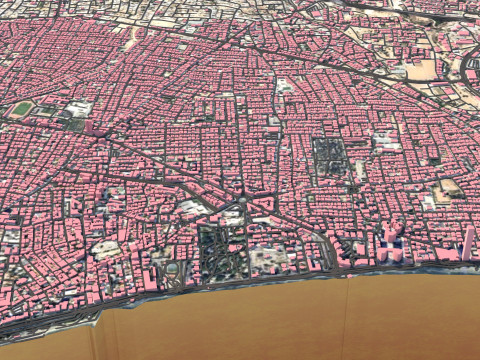 Limassol Terrain city Cyprus 3D 模型