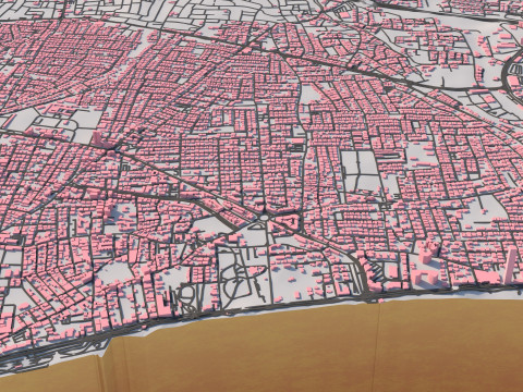 Limassol Terrain city Cyprus 3D 模型