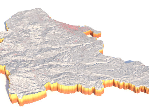 Limassol Terrain city Cyprus 3D 模型