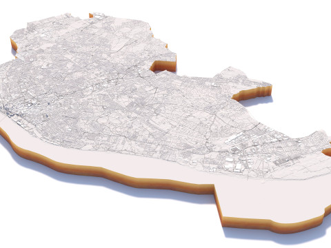 Liverpool Terrain city United Kingdom 3D Model