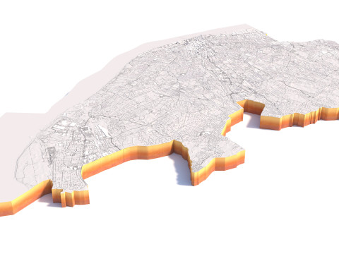 Liverpool Terrain city United Kingdom 3D Model
