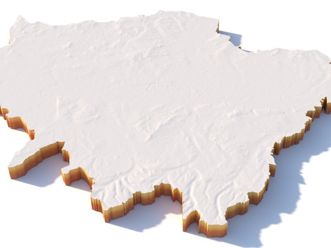 London Terrain city UK 3D Model