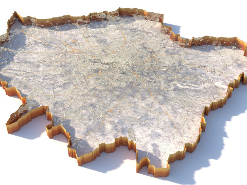 London Terrain city UK 3D Model