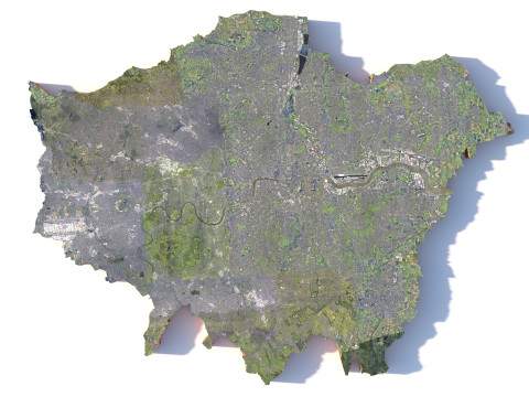 London Terrain city UK 3D Model