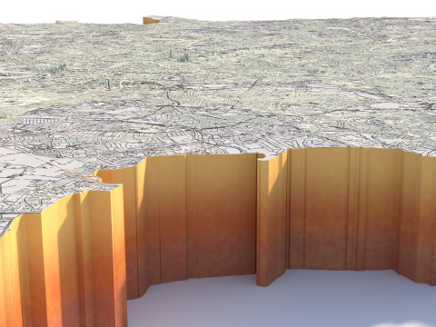London Terrain city UK 3D Model