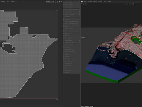 Long Beach Terrain city California USA 3D Model