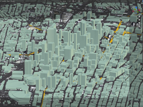 Long Beach Terrain city California USA 3D 模型