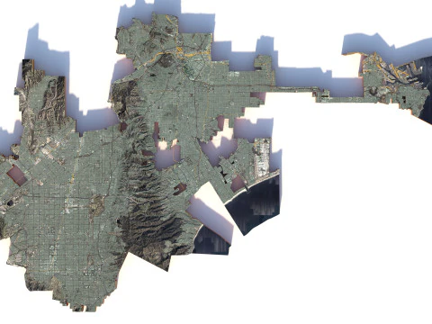 Long Beach Terrain city California USA 3D Model