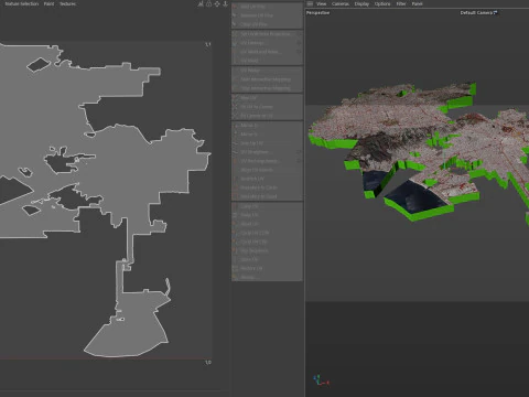 Long Beach Terrain city California USA 3D Model