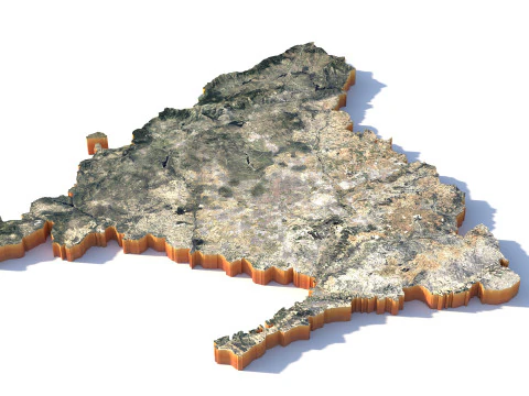 Madrid Terrain city Spain 3D Model