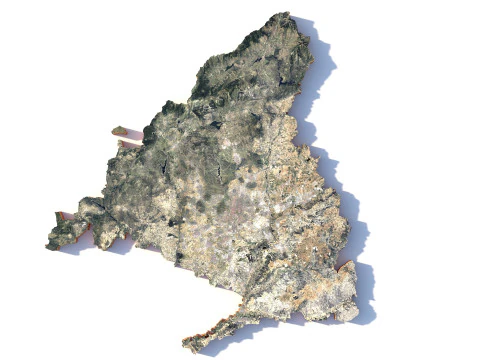 Madrid Terrain city Spain 3D Model