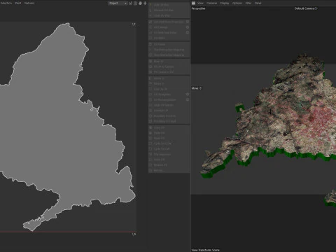 Madrid Terrain city Spain 3D Model