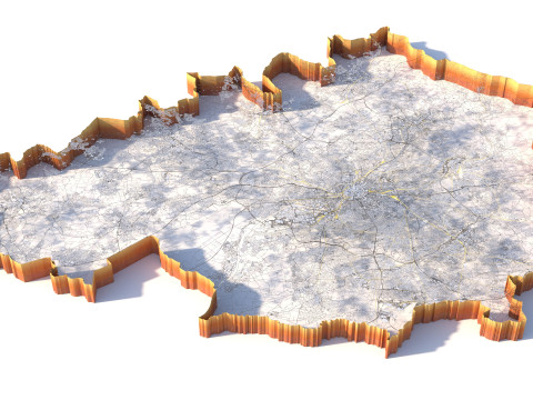 Manchester Terrain city United Kingdom 3D Model