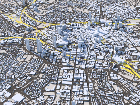 Manchester Terrain city United Kingdom 3D Model