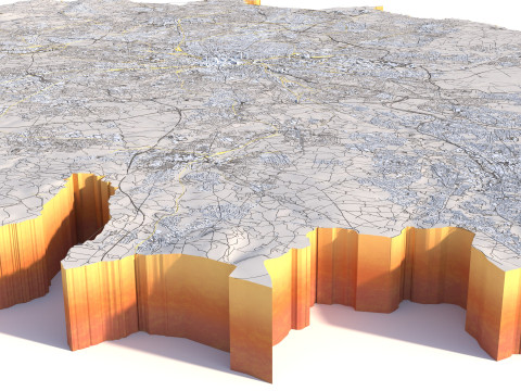 Manchester Terrain city United Kingdom 3D Model