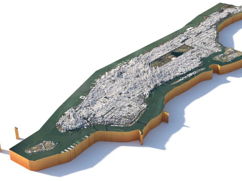 Manhattan in New York USA 3D Model