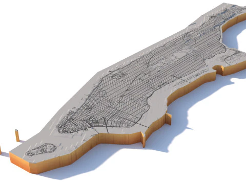 Manhattan in New York USA 3D Model
