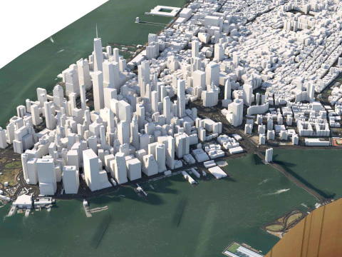 Manhattan in New York USA 3D Model