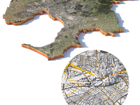 Melbourne City Australia 3D Model