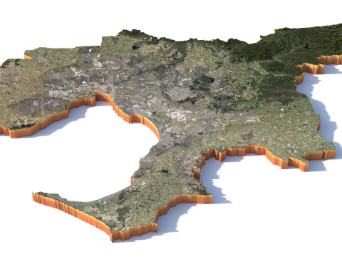 Melbourne City Australia 3D Model