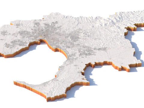 Melbourne City Australia 3D Model