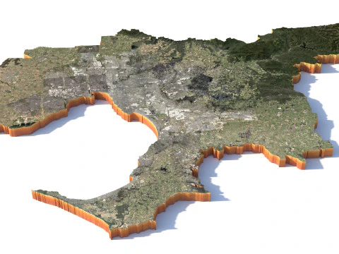 Melbourne City Australia 3D Model