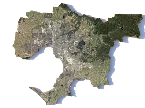 Melbourne City Australia 3D Model