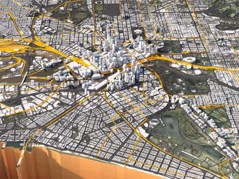 Melbourne City Australia 3D 모델