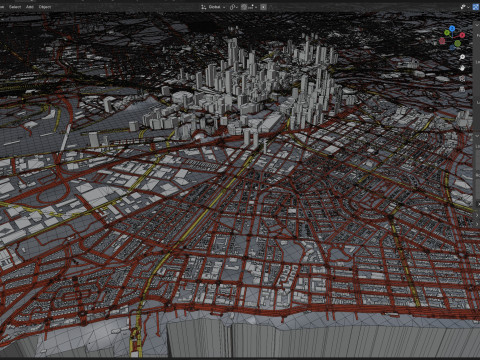 Melbourne City Australia 3D 모델
