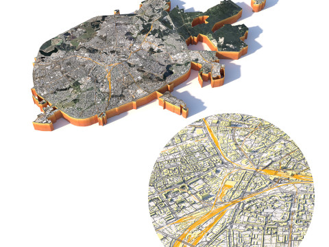 Minsk Terrain city Belarus Modelo 3D