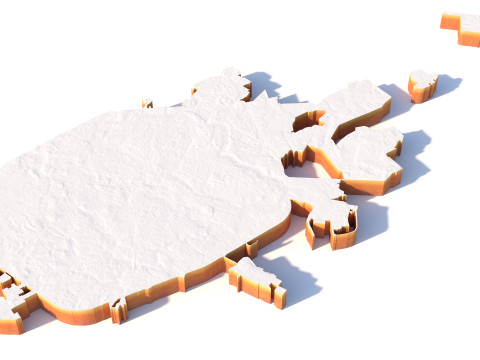 Minsk Terrain city Belarus 3D Model