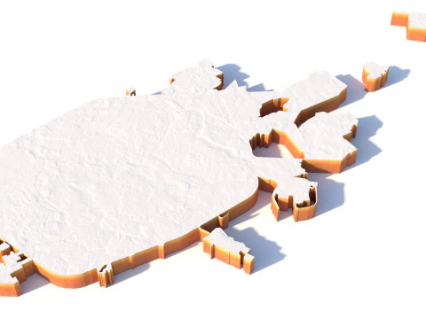 Minsk Terrain city Belarus 3D Model
