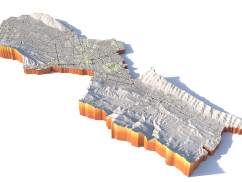 Monterrey Terrain city Mexico 3Dモデル