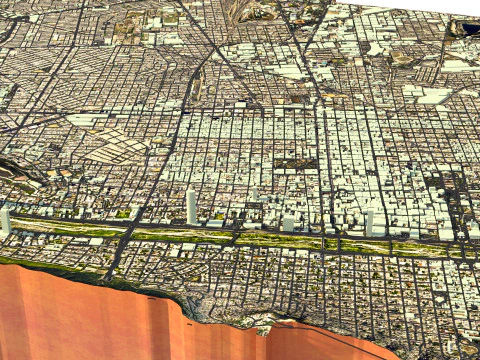 Monterrey Terrain city Mexico 3D Model