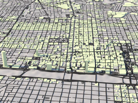 Monterrey Terrain city Mexico 3D Model