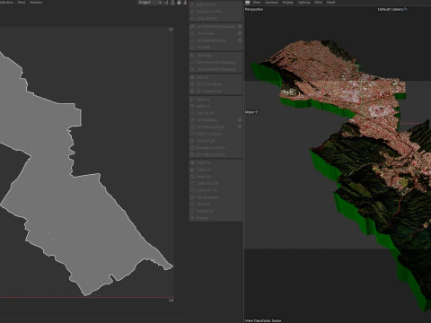 Monterrey Terrain city Mexico 3D Model