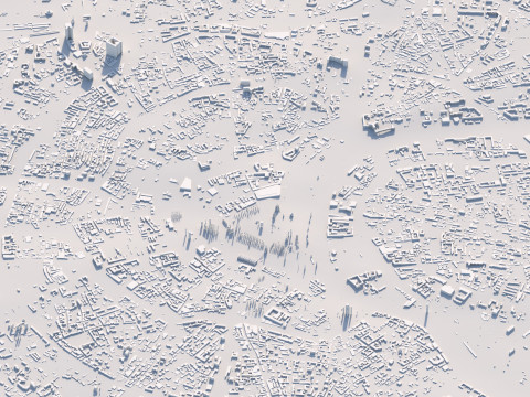 Moscow Terrain city Russia 3D 模型