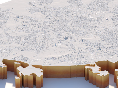 Moscow Terrain city Russia 3D 模型