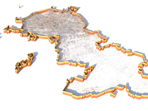 Moscow Terrain city Russia 3D 模型