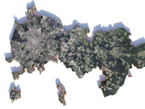 Moscow Terrain city Russia 3D 模型