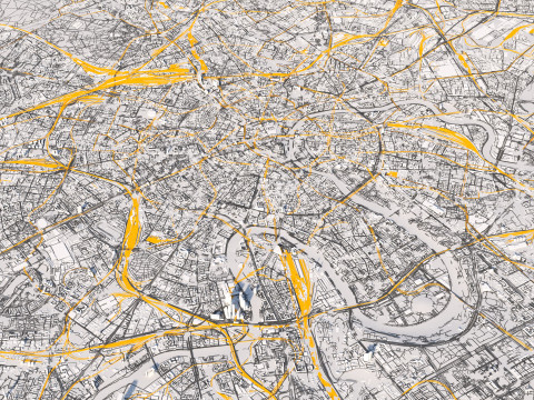 Moscow Terrain city Russia 3D 模型