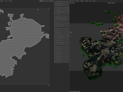 Moscow Terrain city Russia 3D Model