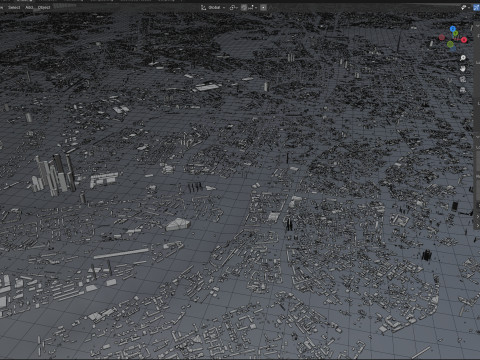 Moscow Terrain city Russia 3D 模型