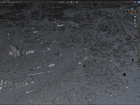 Moscow Terrain city Russia 3D Model