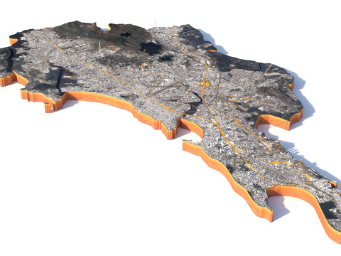 Mumbai Terrain city India 3D Модель