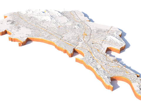 Mumbai Terrain city India 3D Model