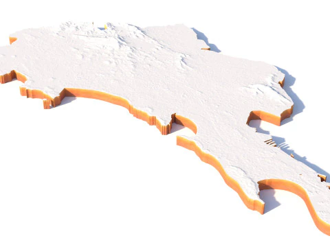 Mumbai Terrain city India 3D Model
