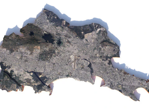 Mumbai Terrain city India 3D Model