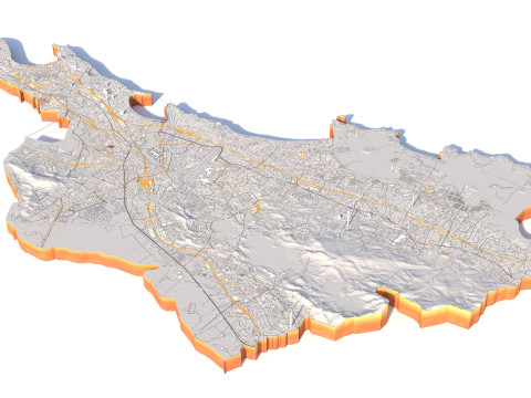 Mumbai Terrain city India 3D Модель